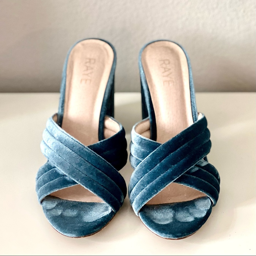 RAYE x Revolve Velvet Bella Mules, Women’s Size 9.5